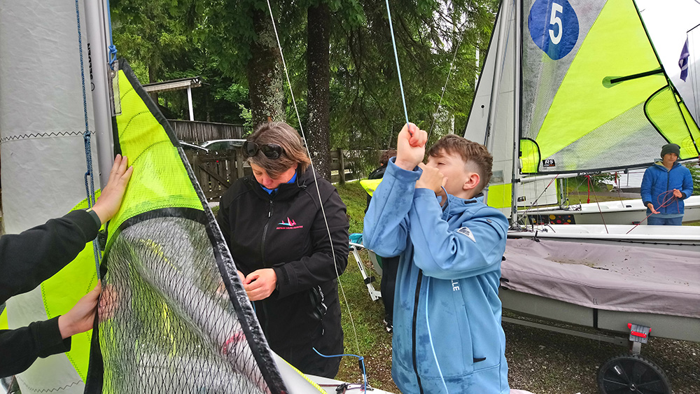 RS feva-Segeln im Yachtklub Achenkirch