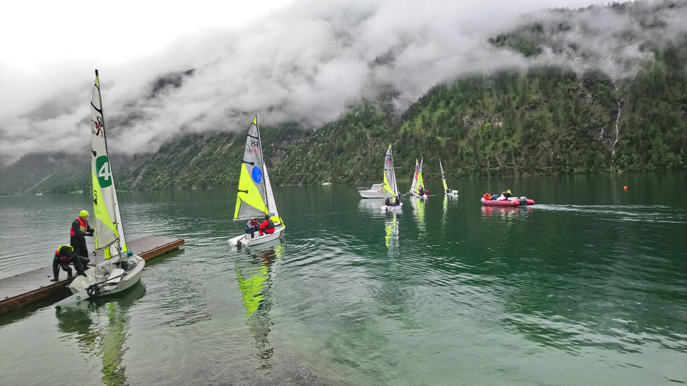 RS feva-Segeln im Yachtklub Achenkirch